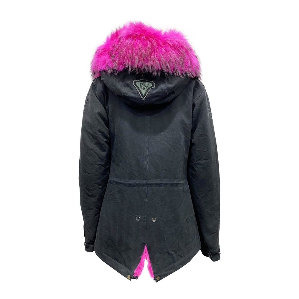 Black Cotton Parka - ventzia