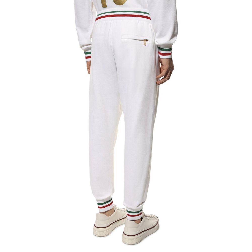 White Cotton Joggers (Workout Pants) - ventzia