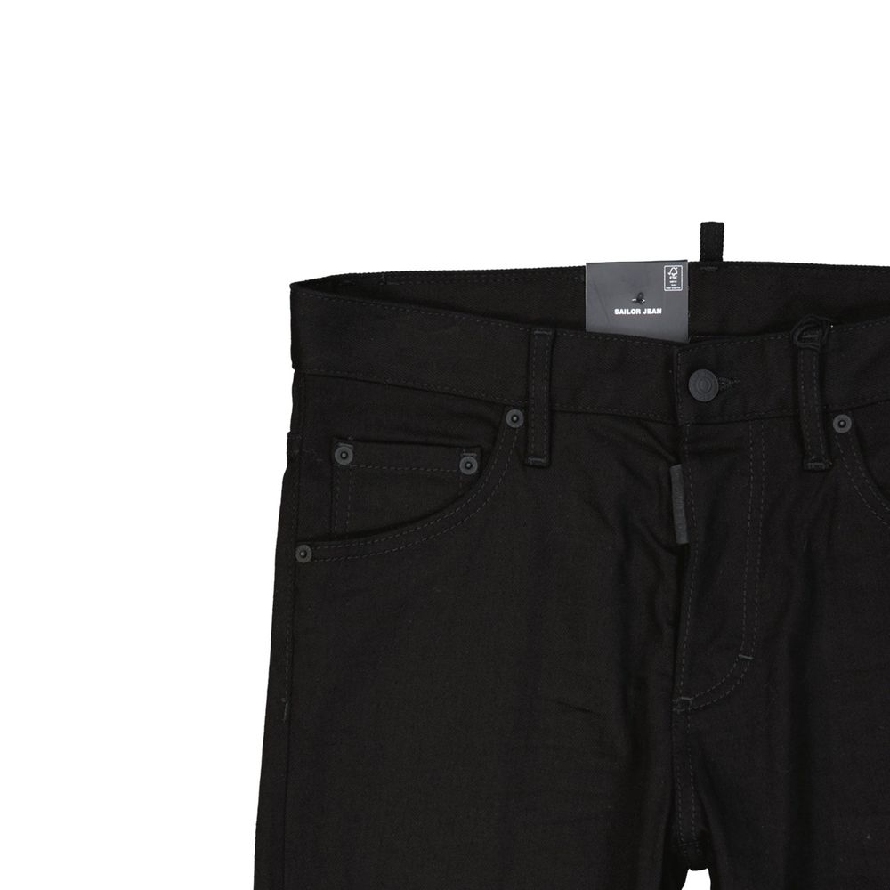 Black Cotton Jeans Denim - ventzia