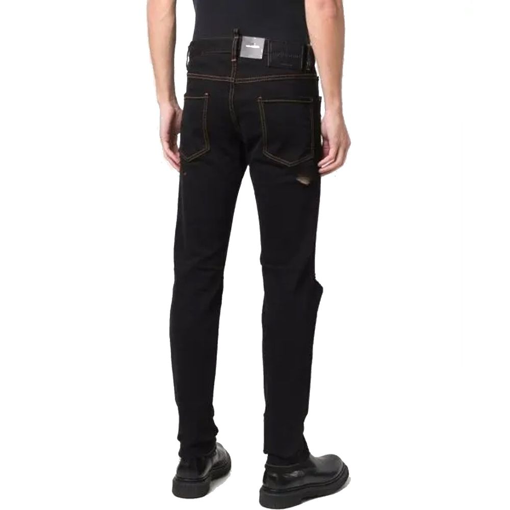 Black Cotton Jeans Denim - ventzia
