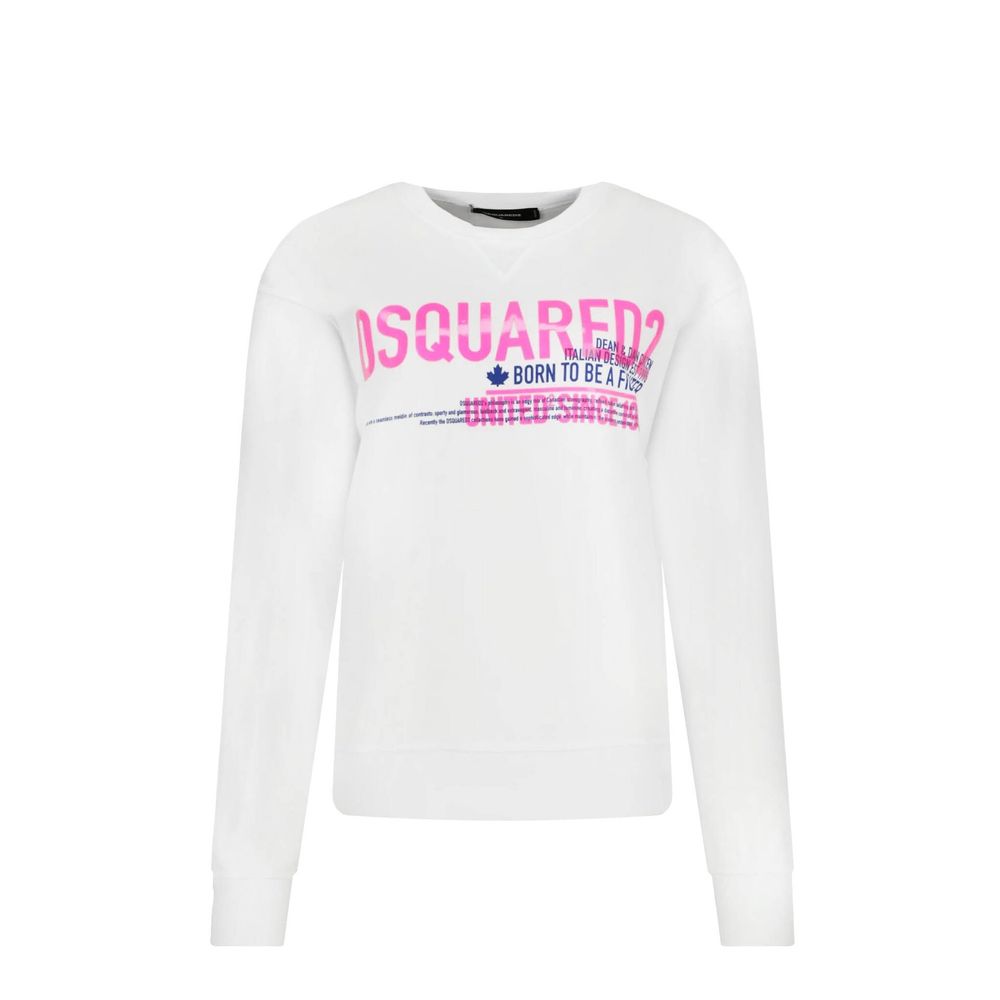 White Cotton Sweatshirt - ventzia