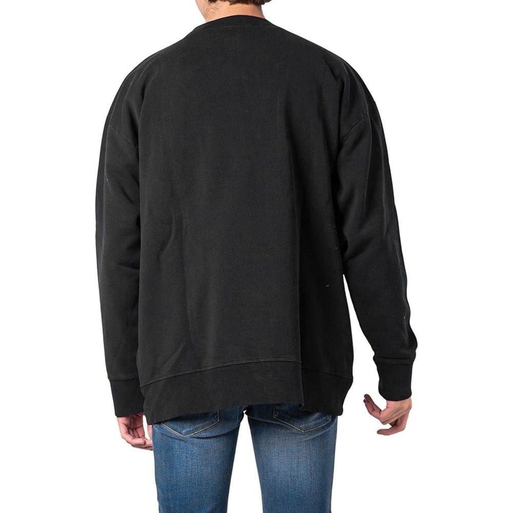 Black Cotton Sweatshirt - ventzia