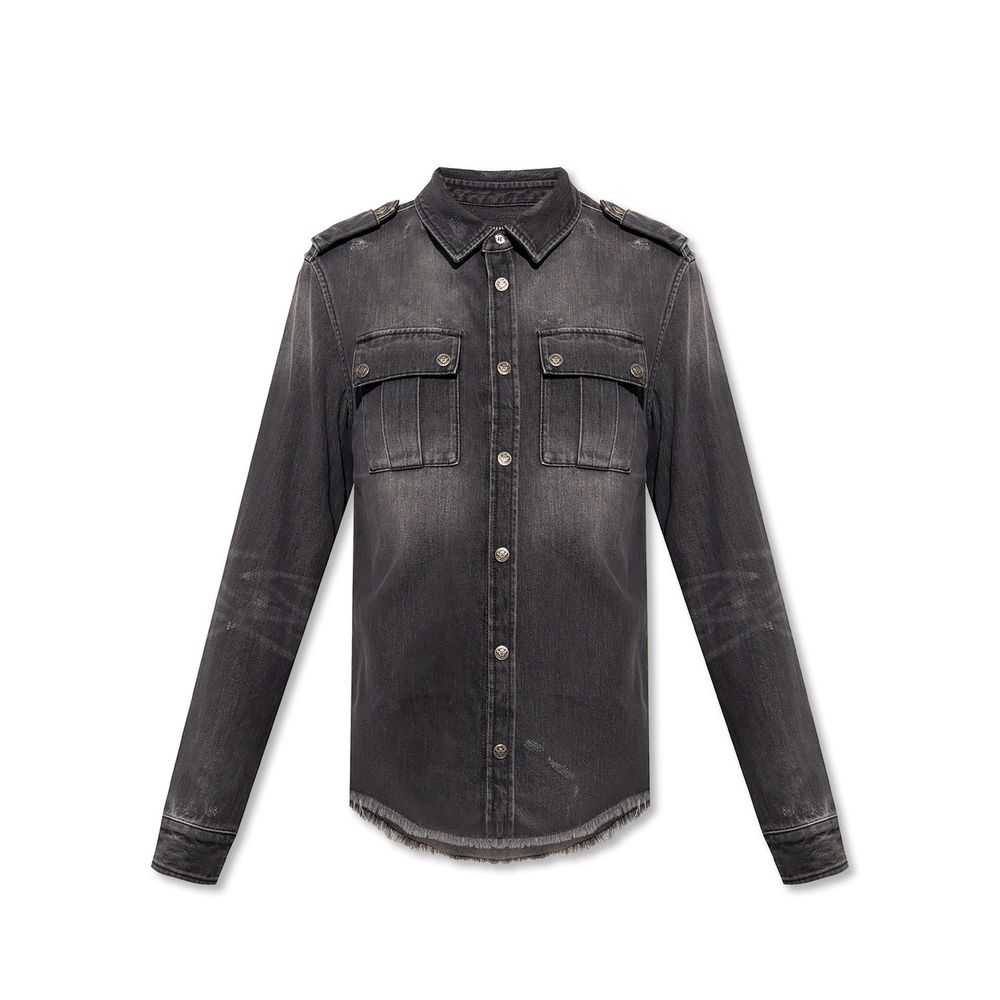 Black Denim Shirt - ventzia