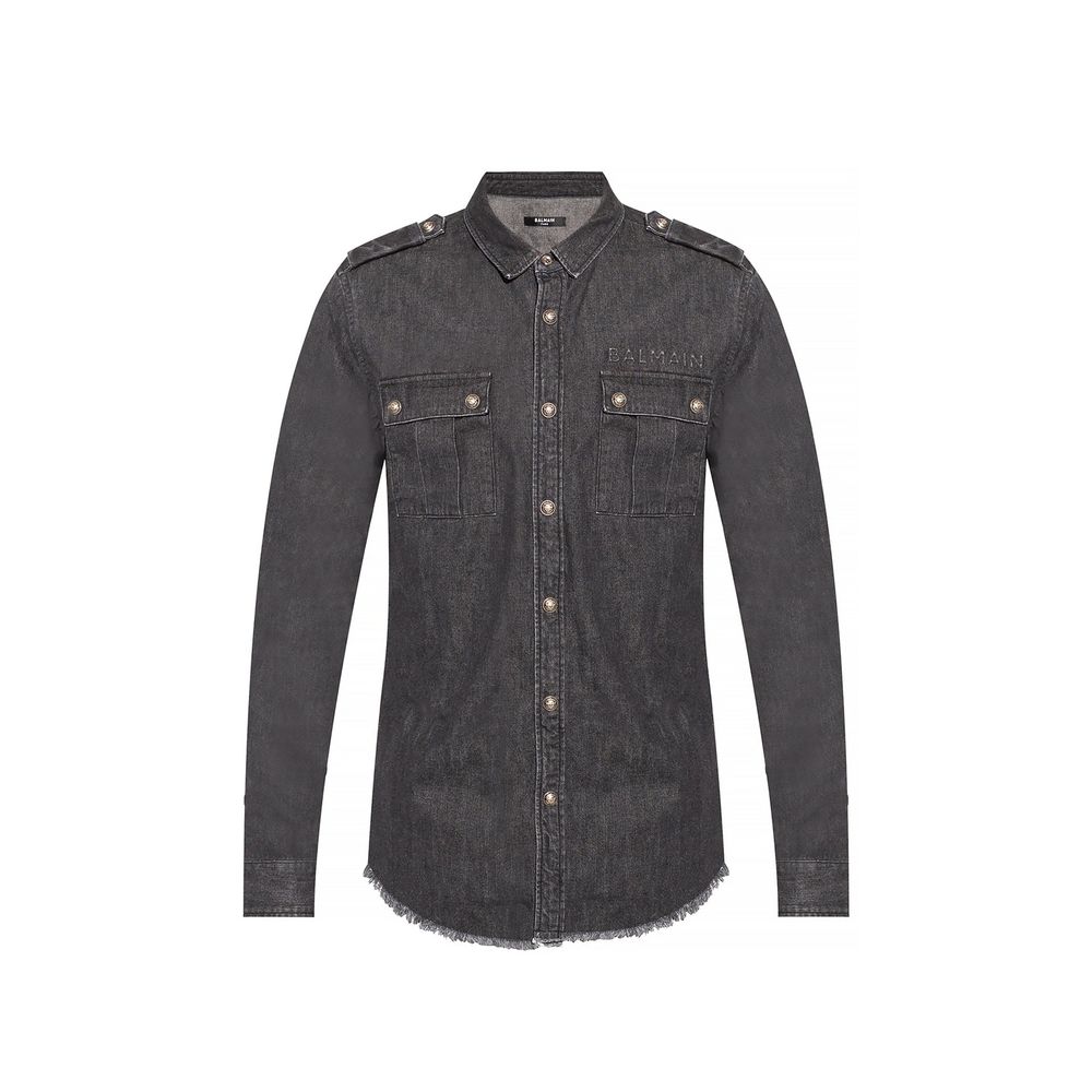Black Denim Shirt - ventzia