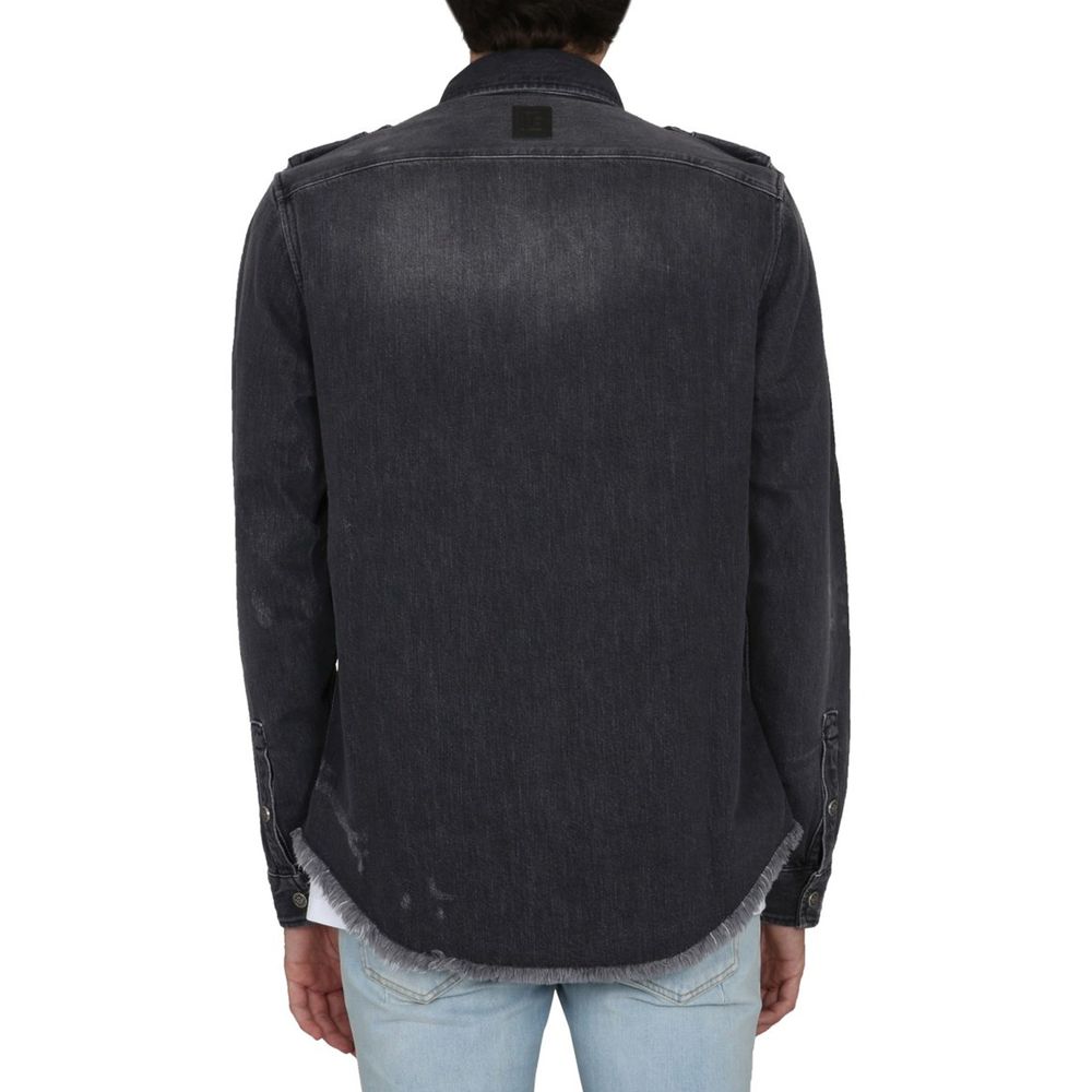 Black Denim Shirt - ventzia