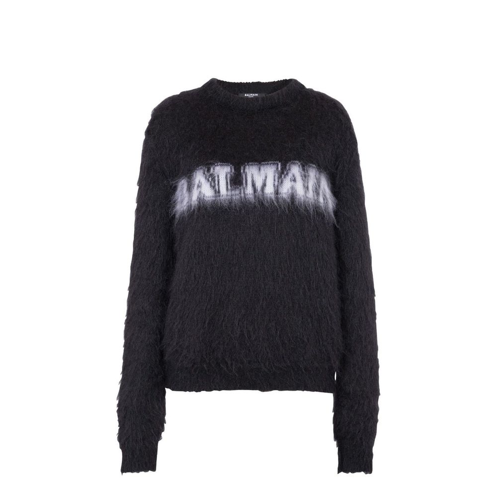 Black Mohair Sweatshirt - ventzia