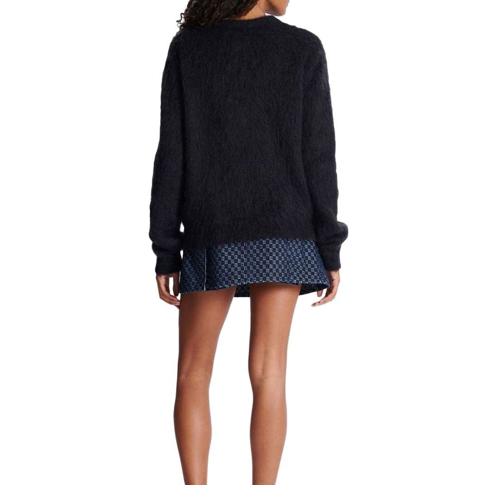 Black Mohair Sweatshirt - ventzia
