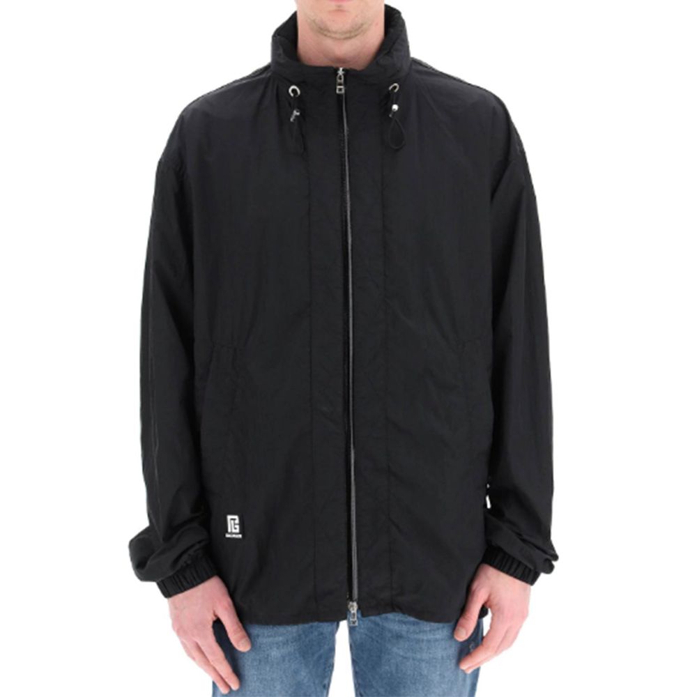Black Nylon Shell Jacket - ventzia