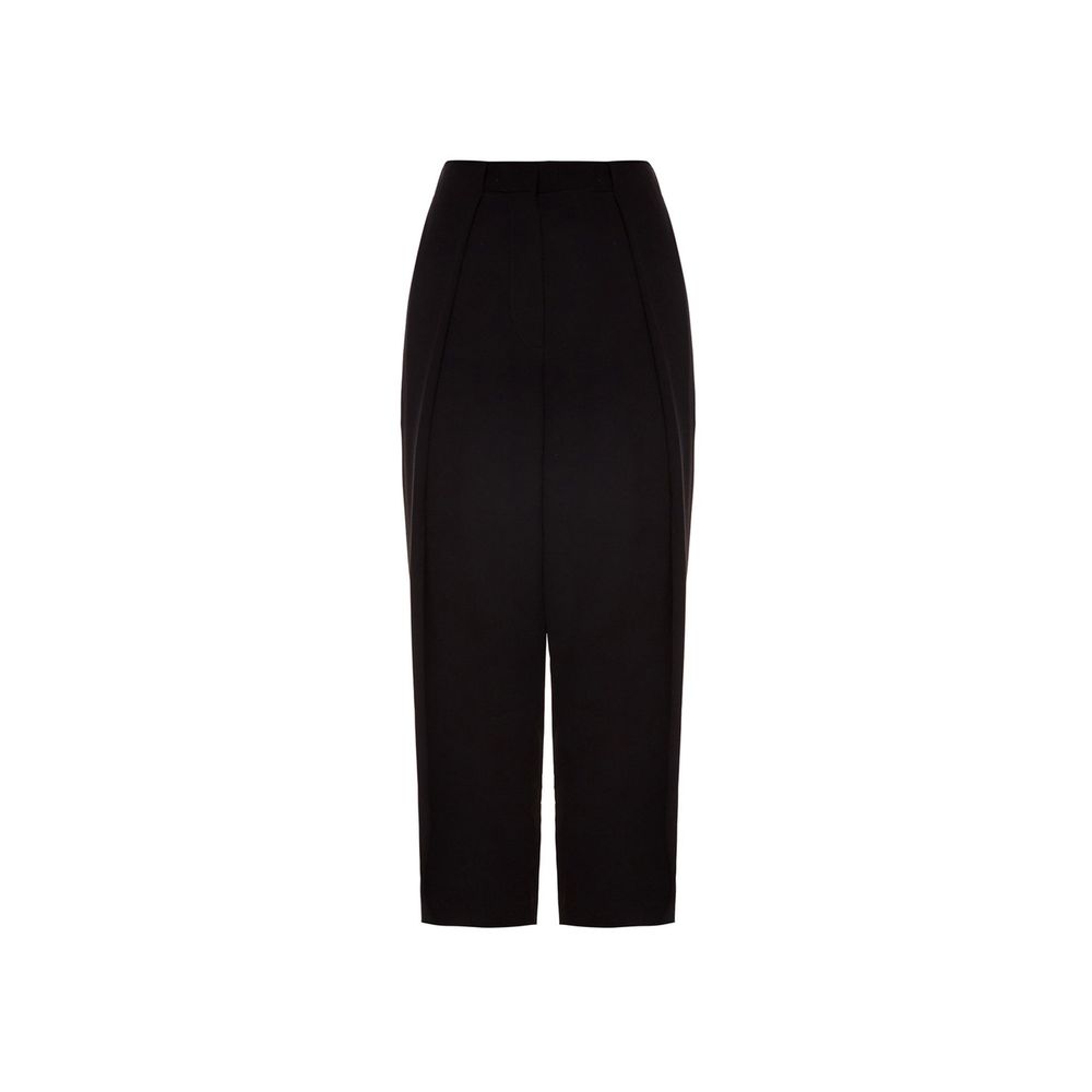Black Viscose Casual Pants - ventzia