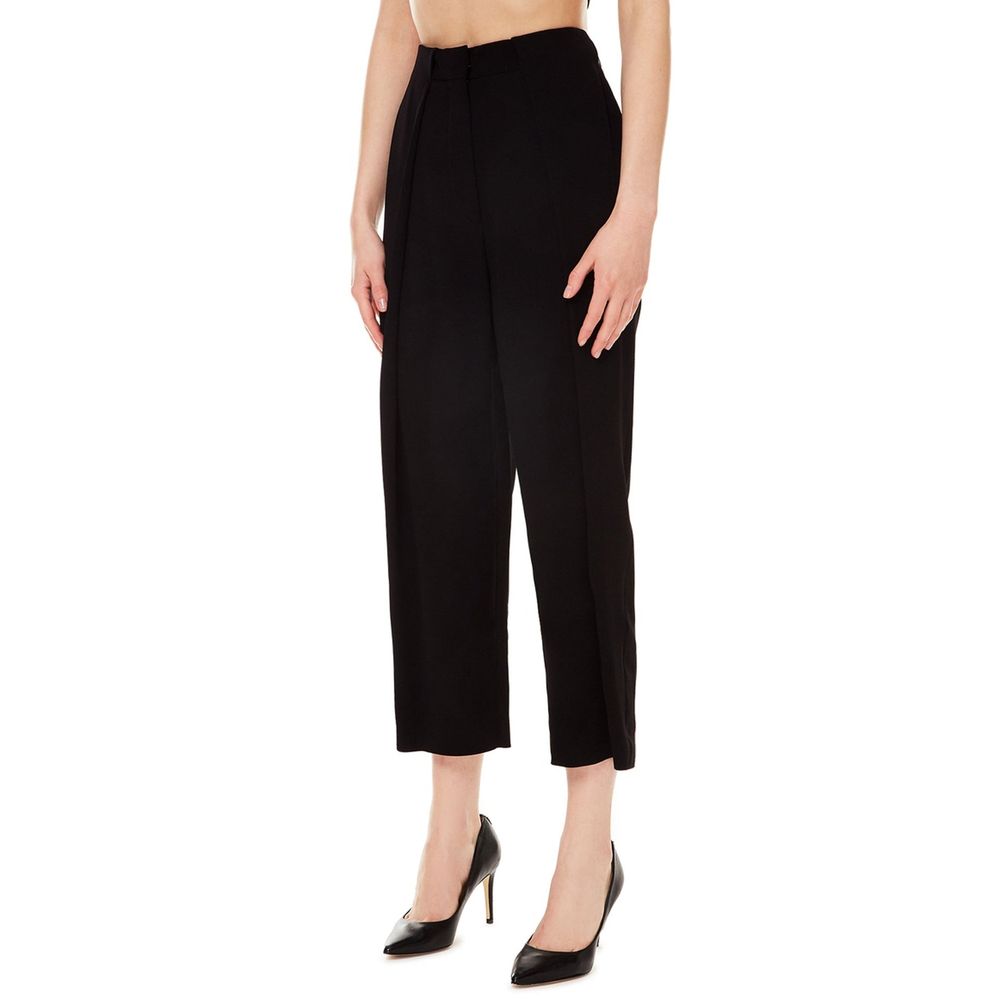 Black Viscose Casual Pants - ventzia