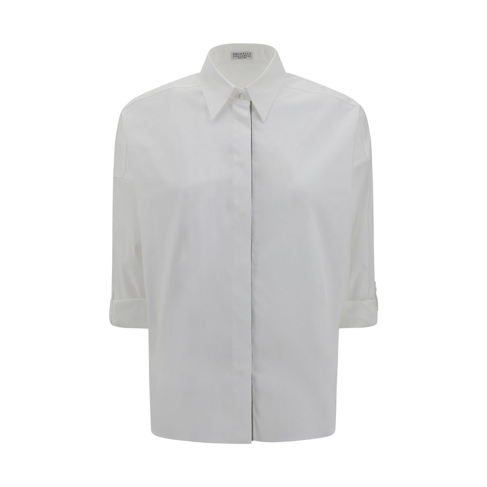 White Cotton Dress Shirt - ventzia
