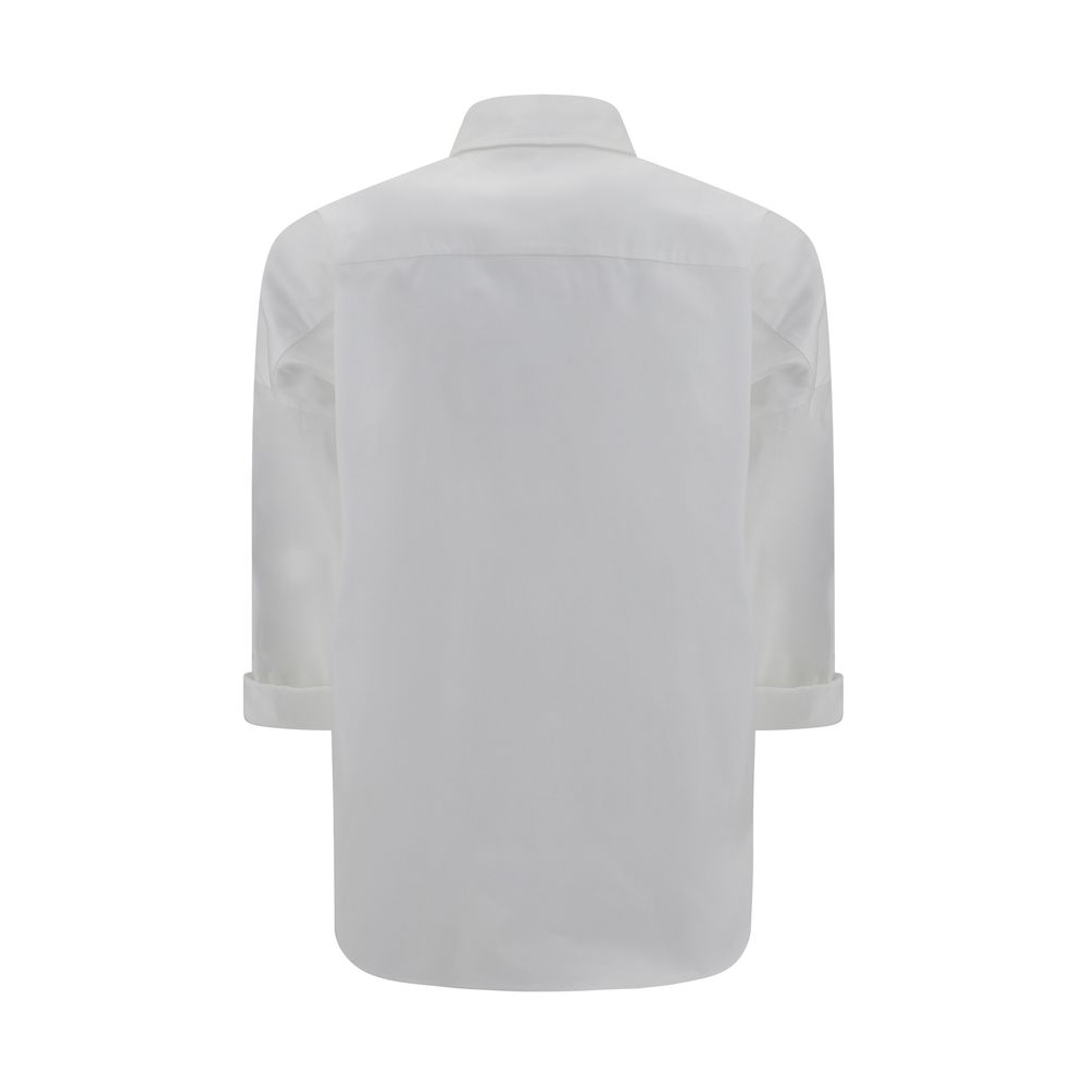 White Cotton Dress Shirt - ventzia