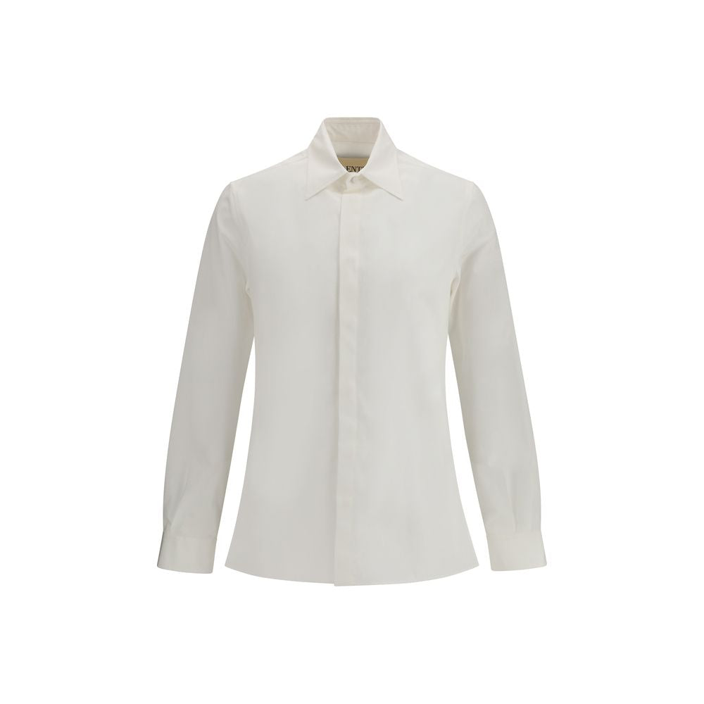 White Cotton Dress Shirt - ventzia