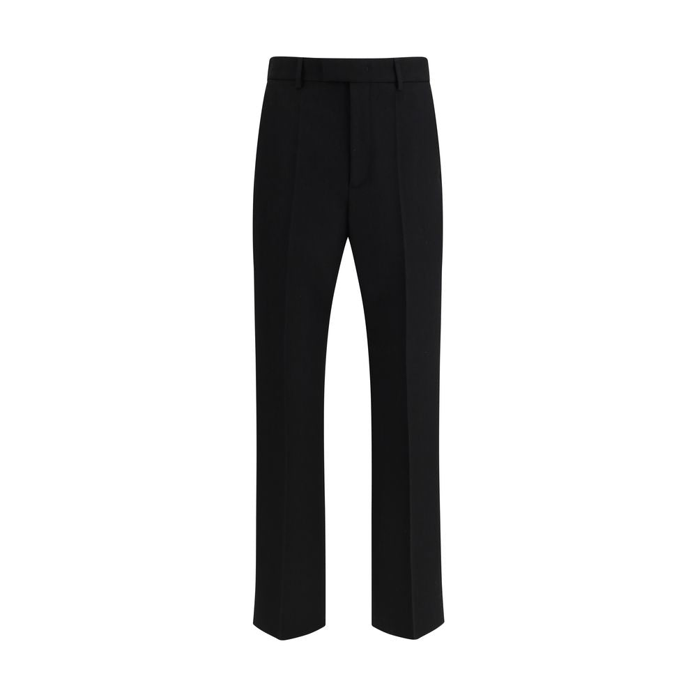 Black Fleece Wool Dress Pants - ventzia