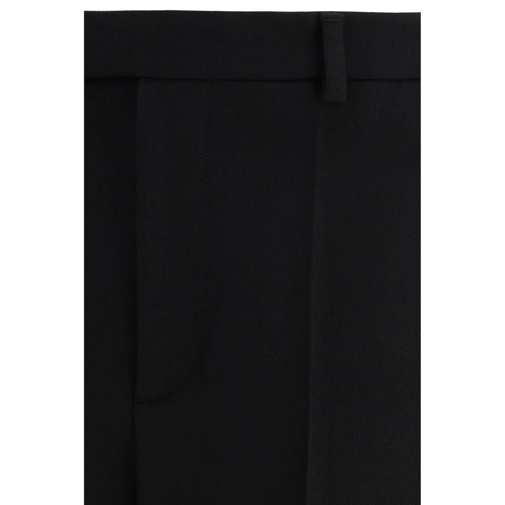 Black Fleece Wool Dress Pants - ventzia