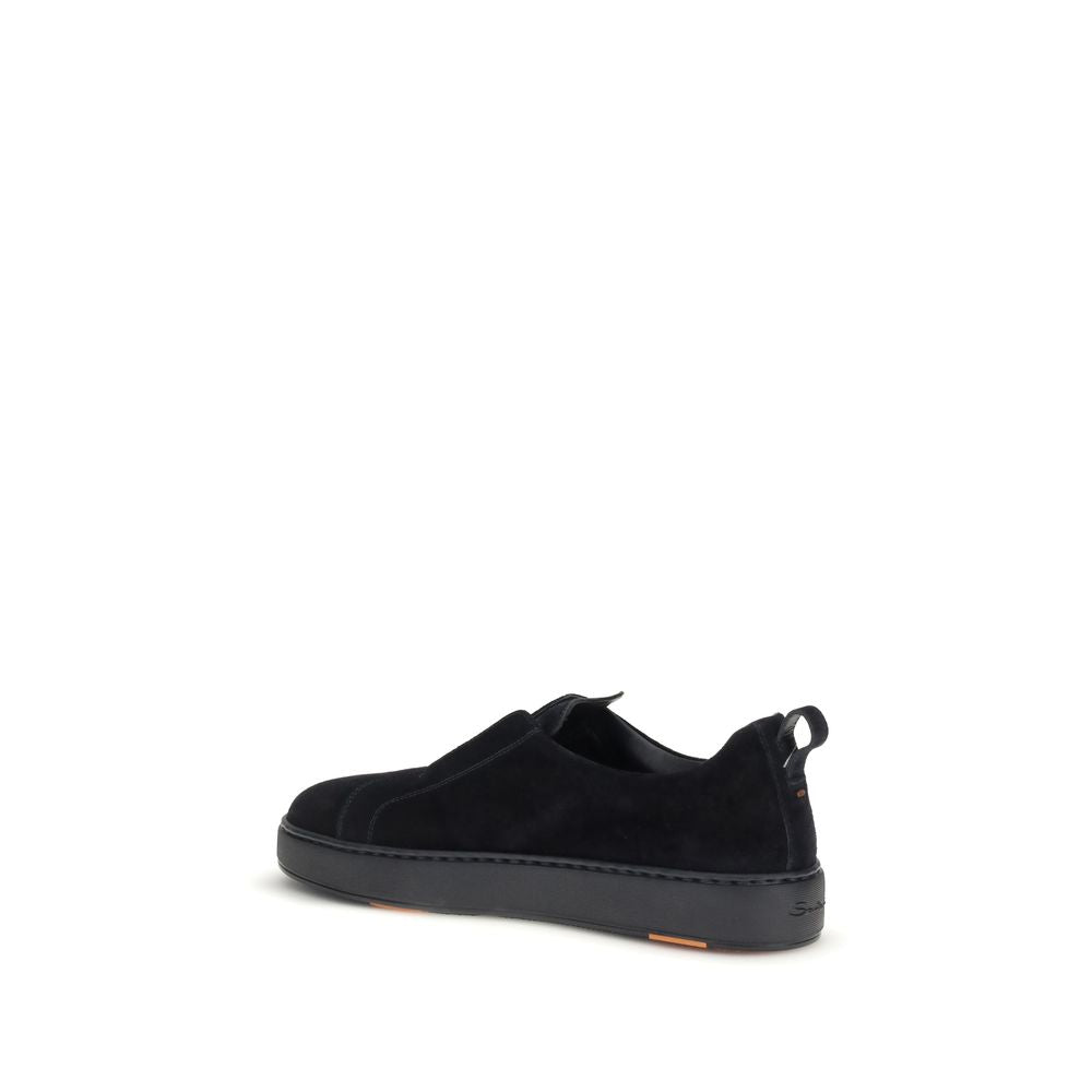 Black Calf Leather Bos Taurus Low Top Sneakers - ventzia