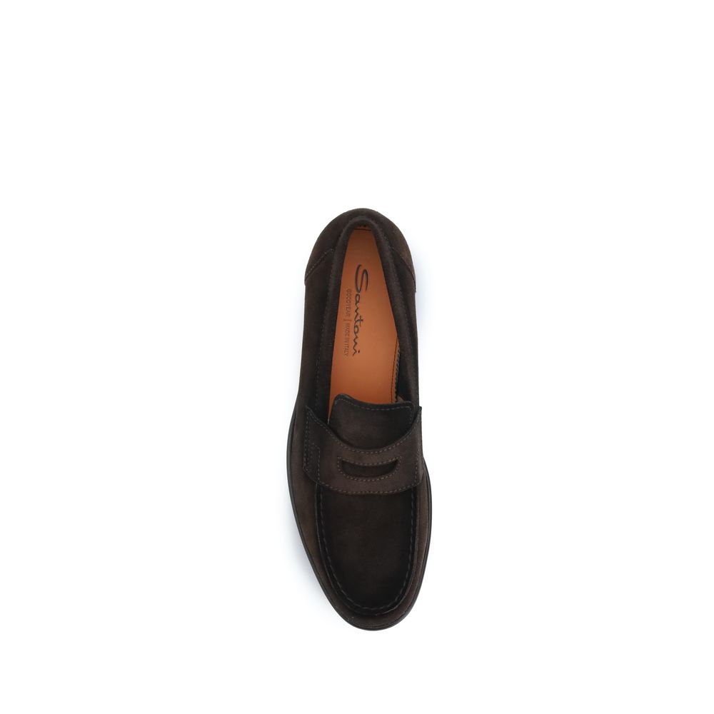 Brown Calf Leather Bos Taurus Slip-On Loafers - ventzia