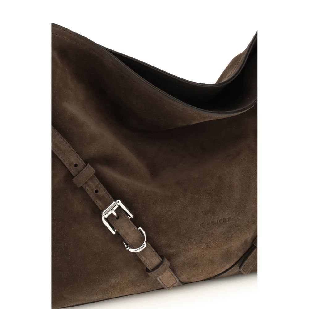 Black Calf Leather Bos Taurus Shoulder Bag - ventzia