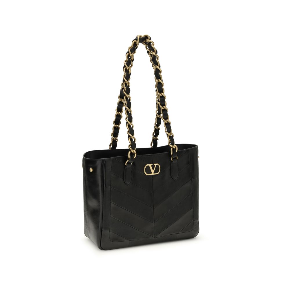 Black Napa Leather / Calf Bos Taurus Shoulder Bag - ventzia