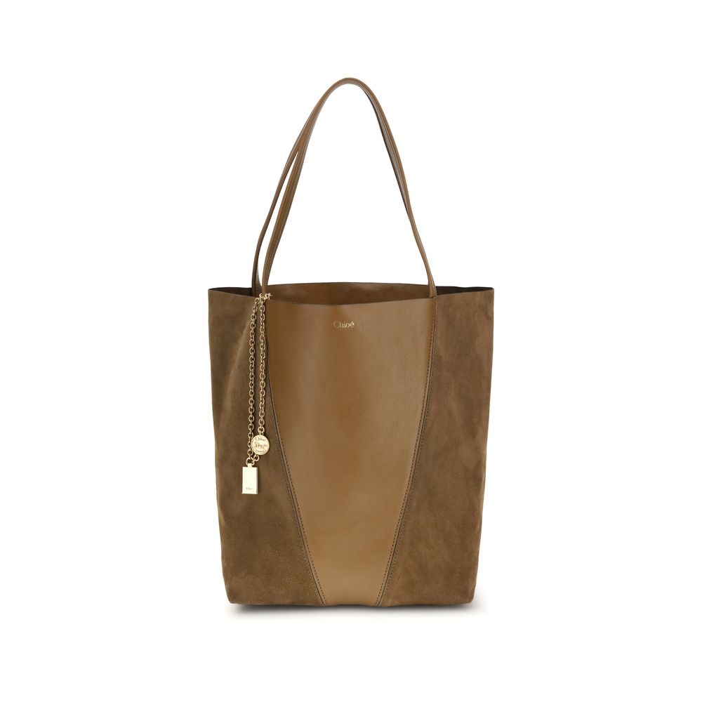 Beige Leather Shoulder Bag - ventzia