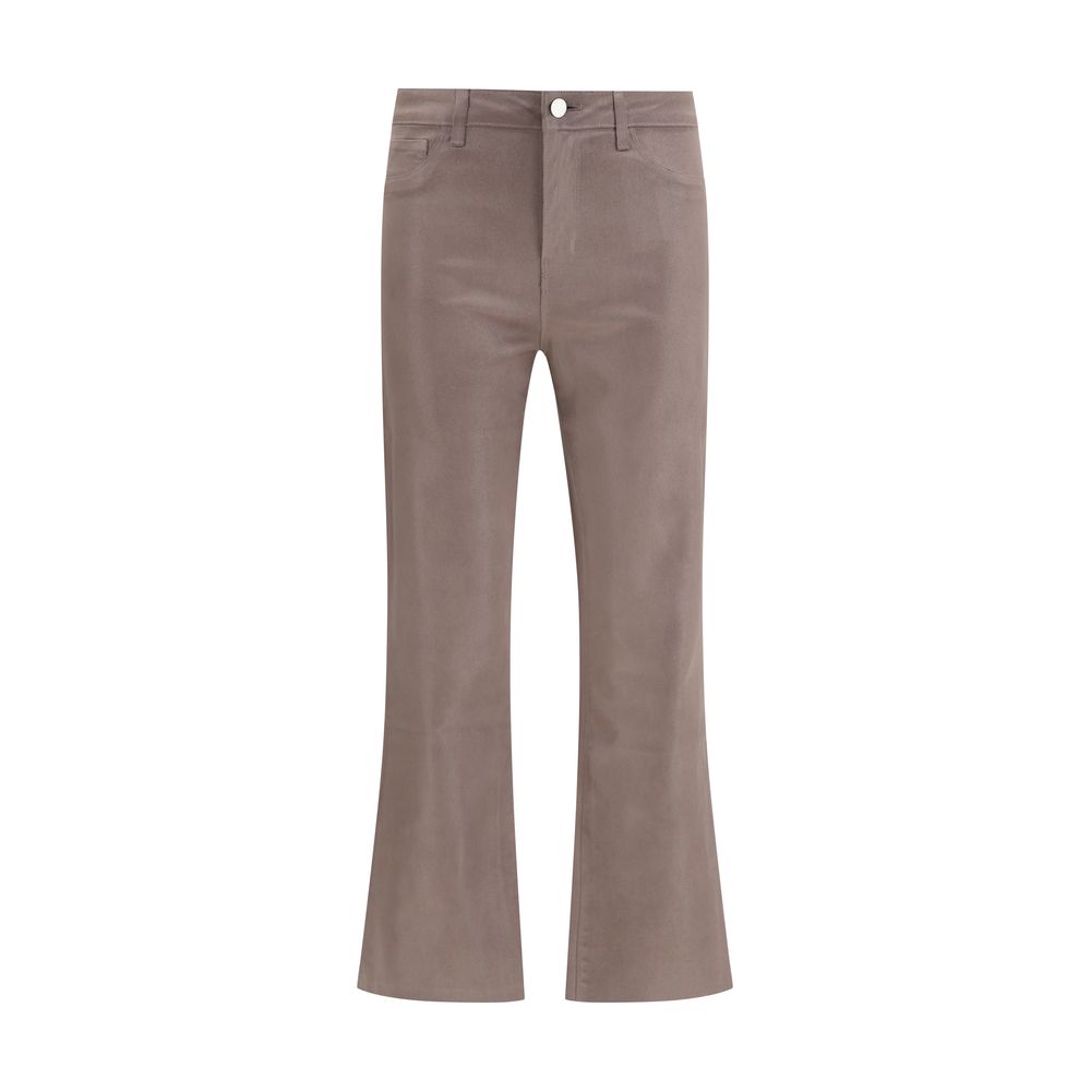 Beige Cotton Casual Pants - ventzia
