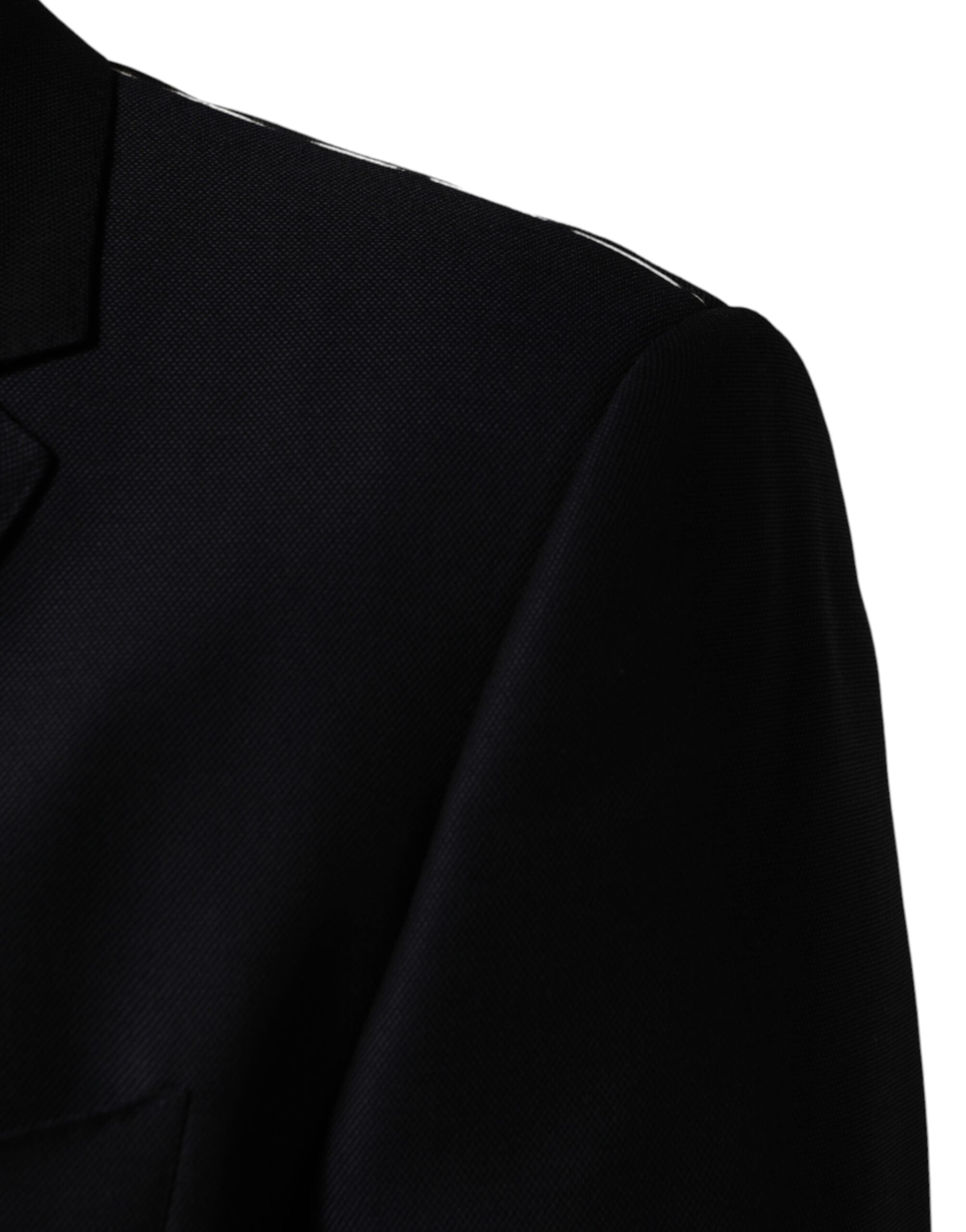 Black MARTINI Single Breasted Jacket Blazer - ventzia