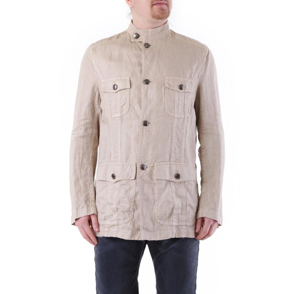 Beige Linen Coat - ventzia