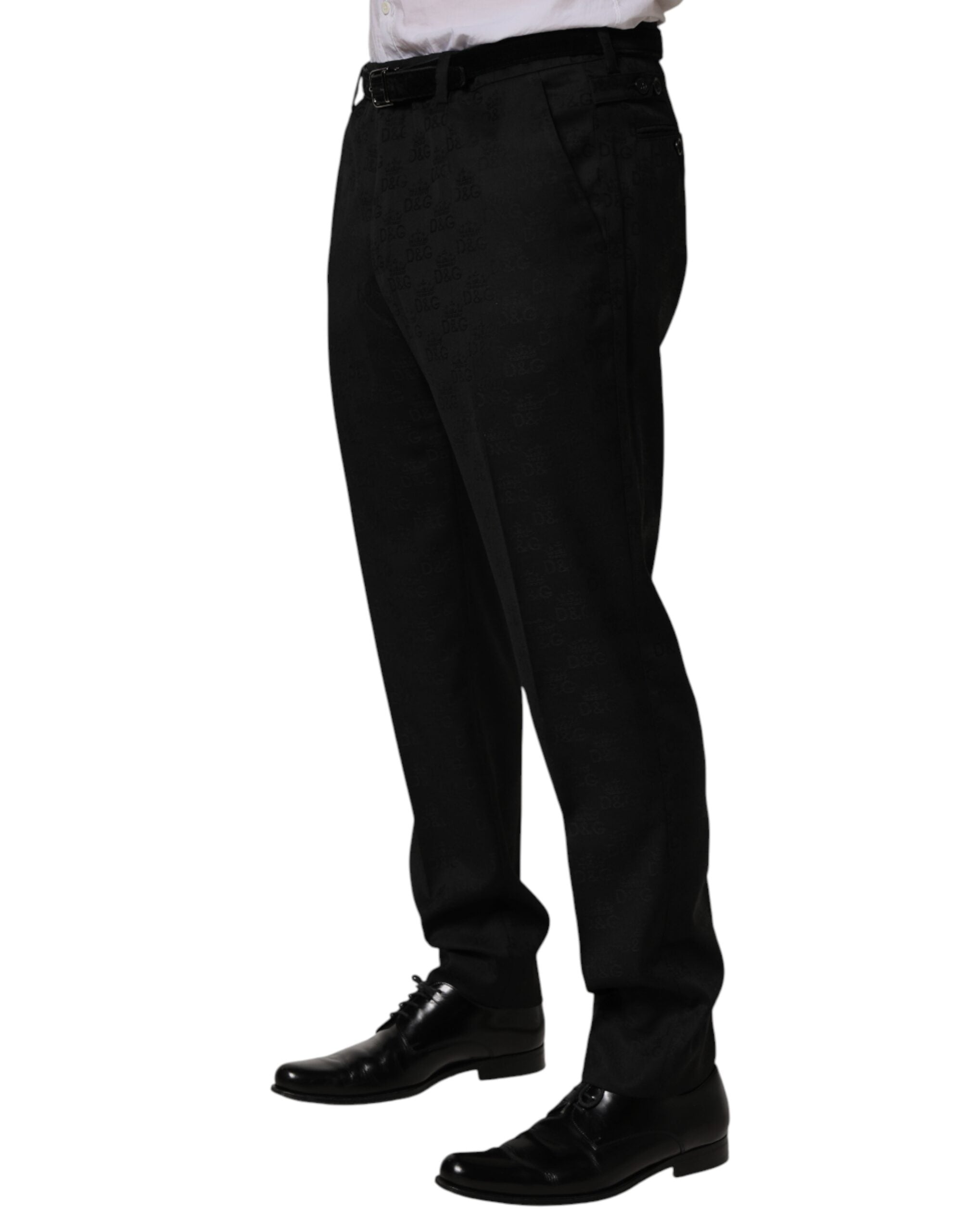 Black Wool Skinny Dress Formal Trouser Pants - ventzia
