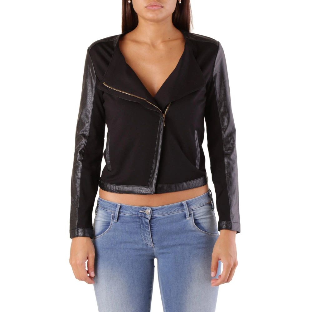 Black Viscose Biker Jacket - ventzia