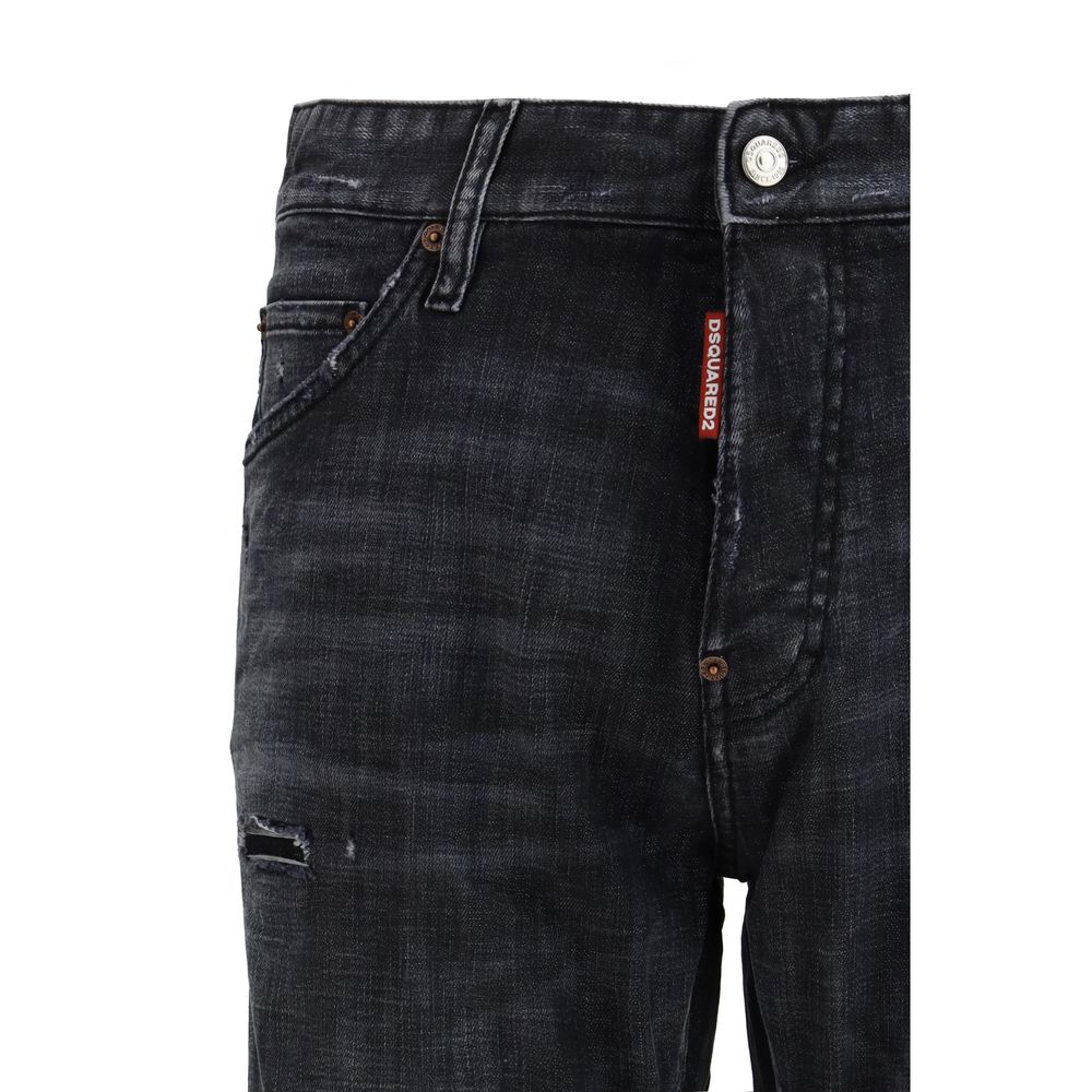 Black Cotton Jeans Denim - ventzia