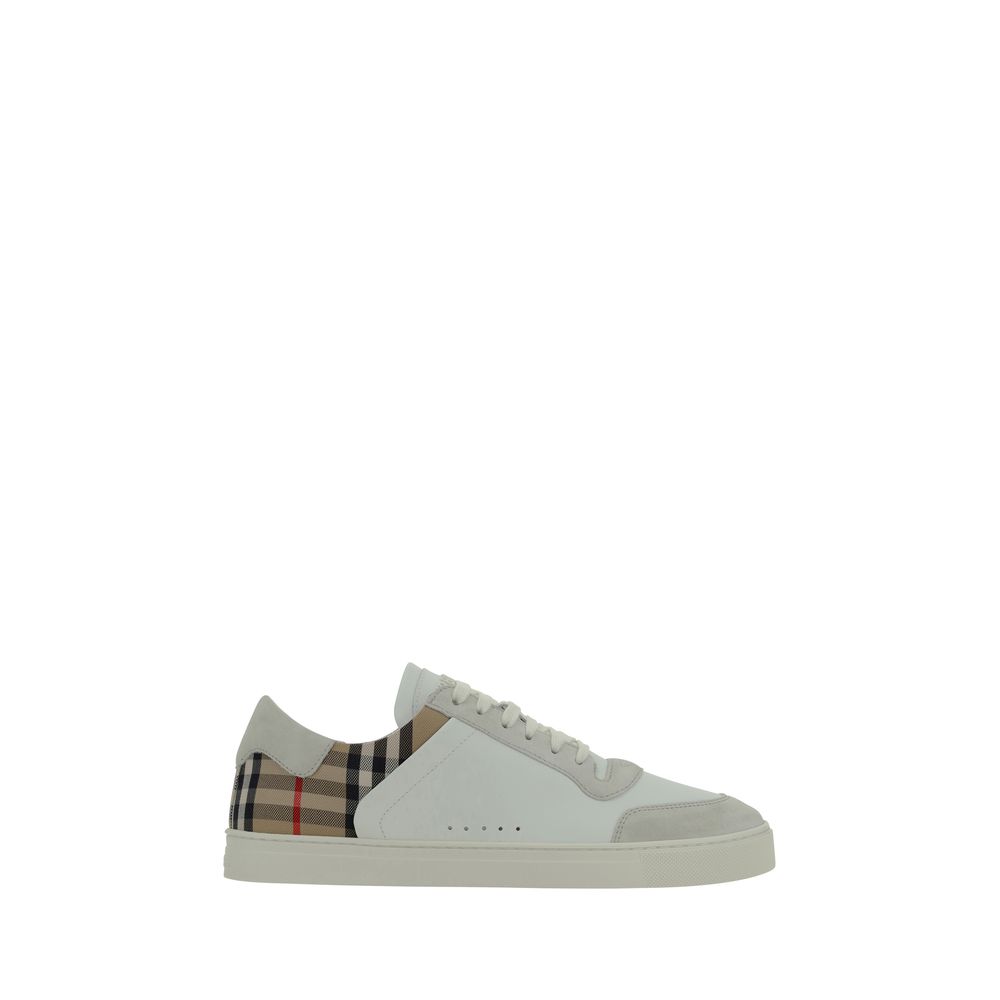 White Calf Leather Bos Taurus Low Top Sneakers - ventzia