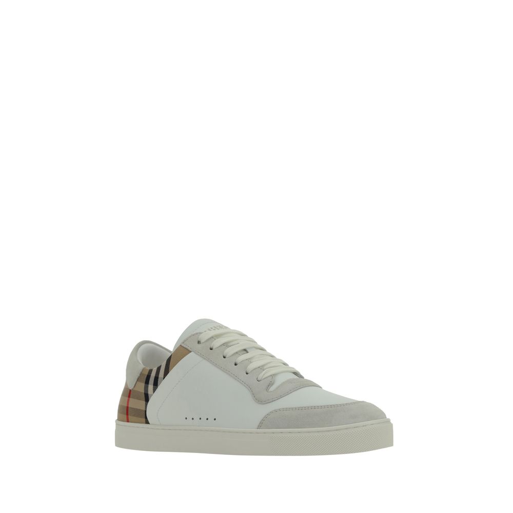 White Calf Leather Bos Taurus Low Top Sneakers - ventzia