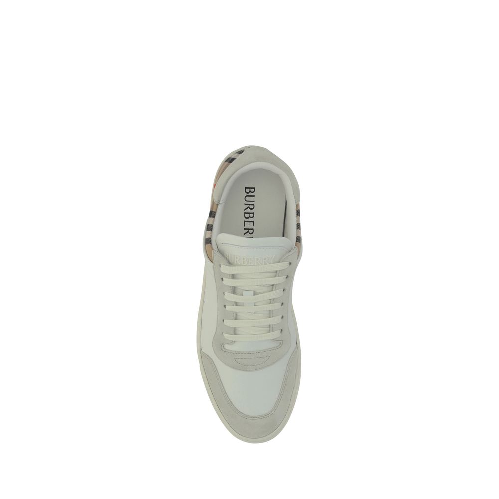 White Calf Leather Bos Taurus Low Top Sneakers - ventzia
