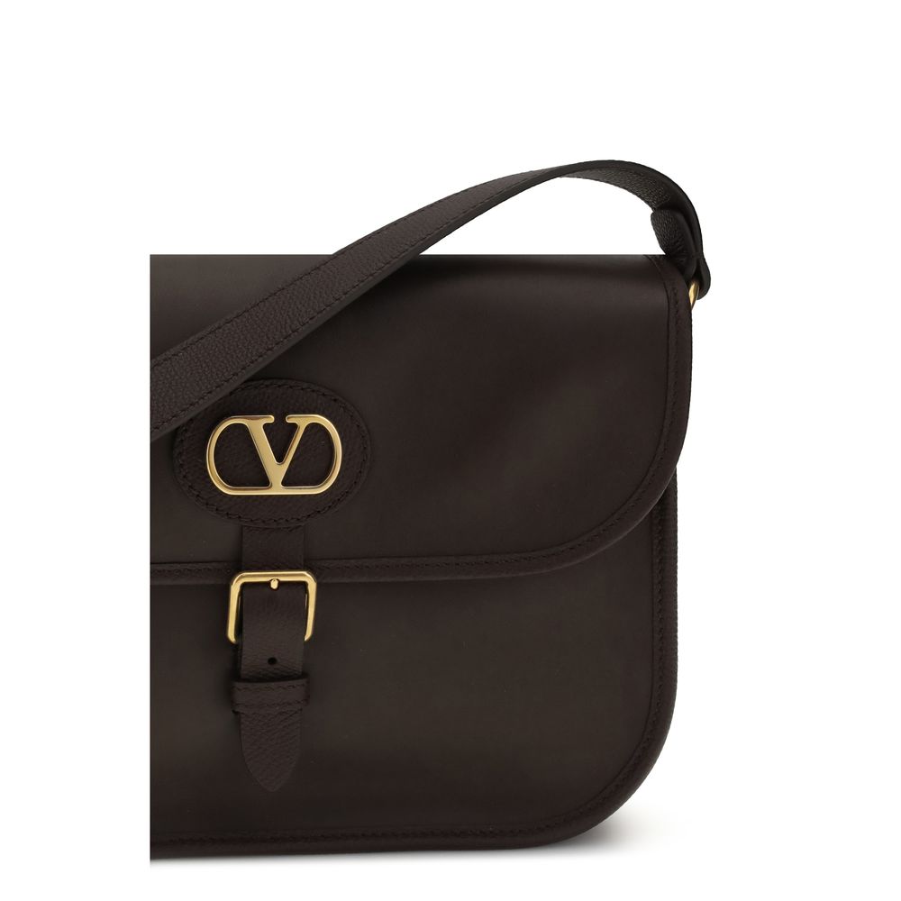 Brown Calf Leather Bos Taurus Shoulder Bag - ventzia
