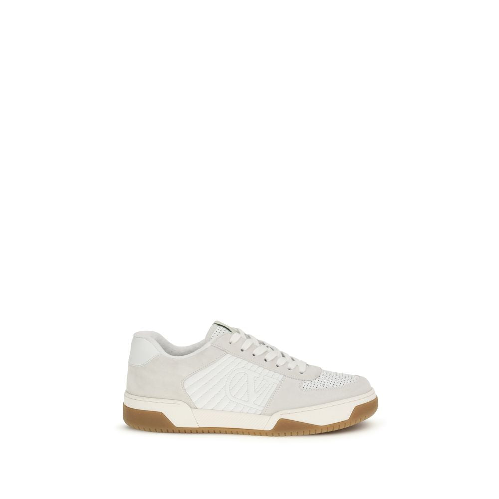White Calf Leather Bos Taurus Athletic Sneakers - ventzia