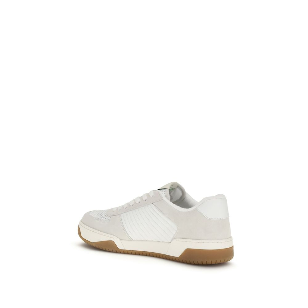 White Calf Leather Bos Taurus Athletic Sneakers - ventzia