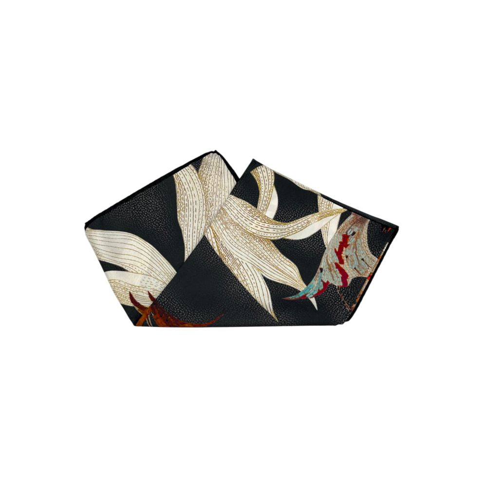 Black Silk Women Scarf - ventzia