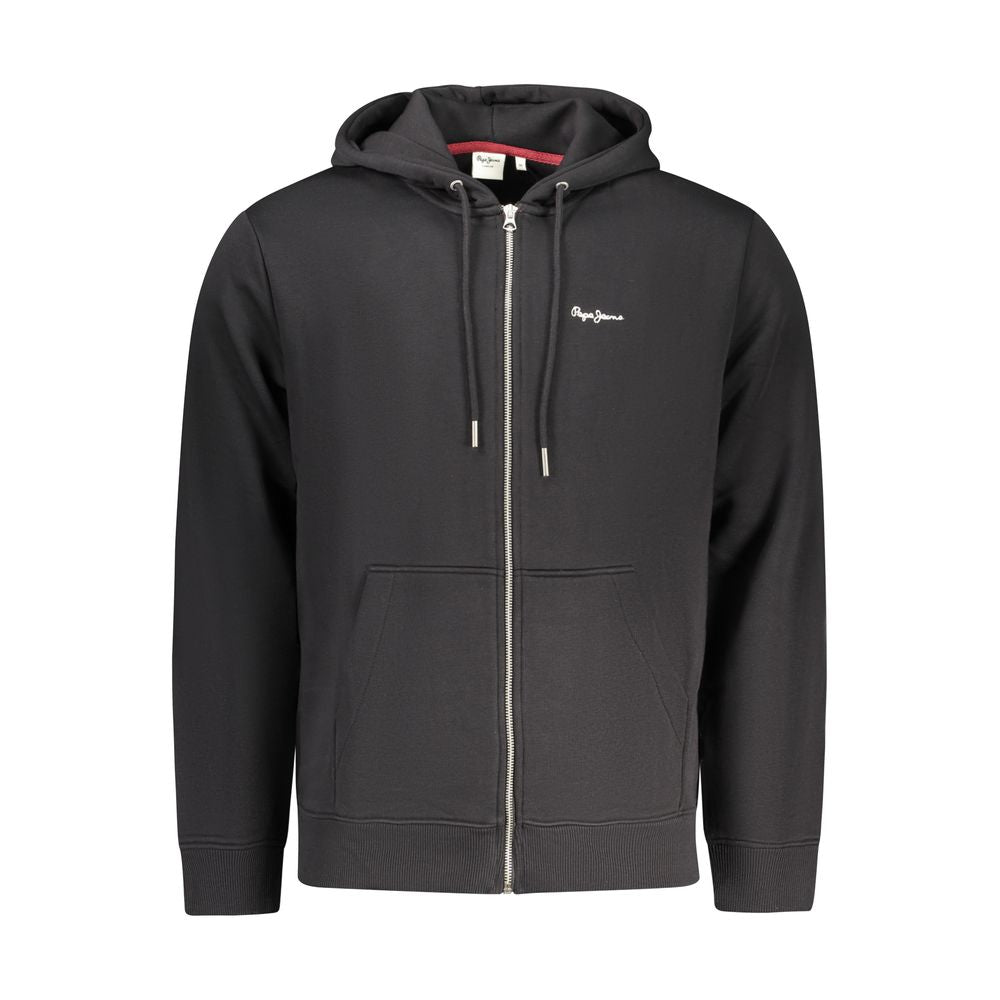 Black Cotton Men's Sweatshirt - ventzia