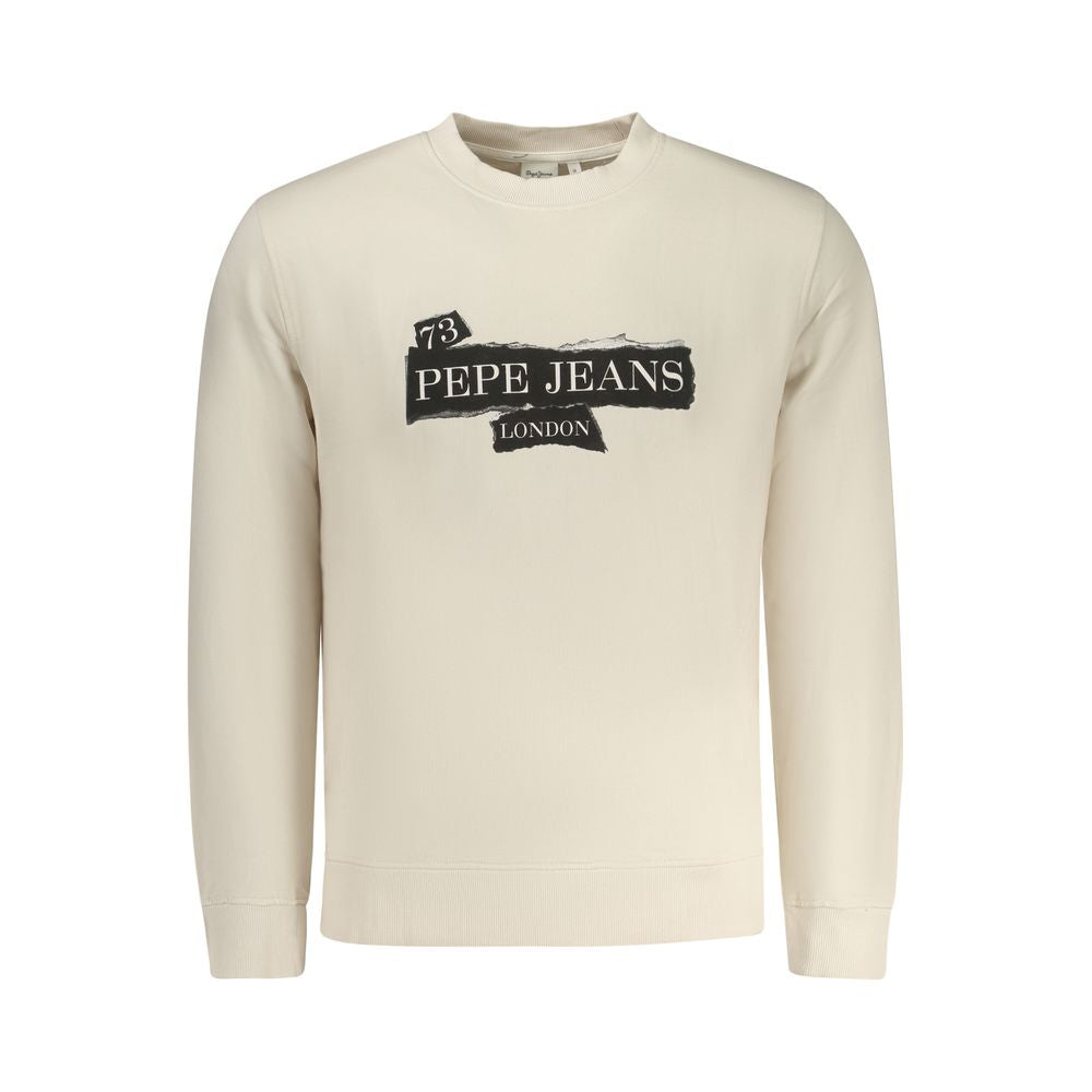 Beige Cotton Men Sweatshirt - ventzia