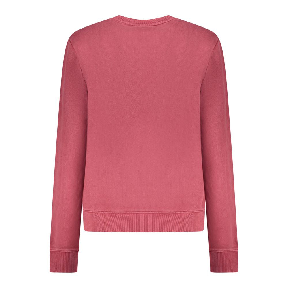 Red Cotton Women Sweatshirt - ventzia