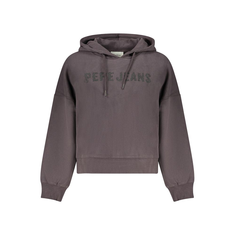 Black Cotton Women Sweatshirt - ventzia