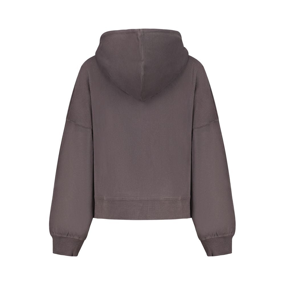 Black Cotton Women Sweatshirt - ventzia
