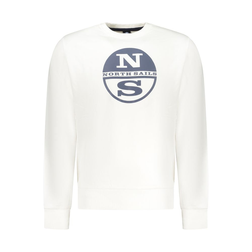 White Cotton Men's Sweatshirt - ventzia