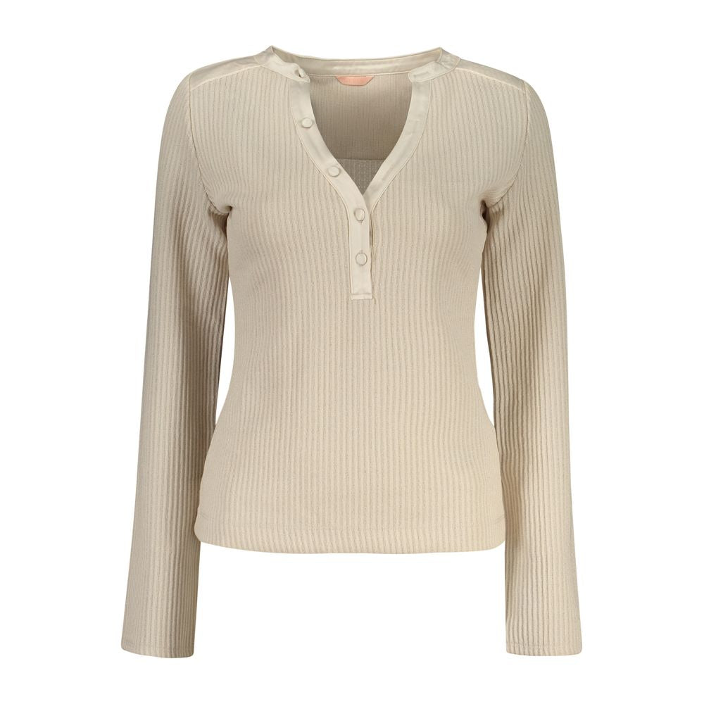 Beige Polyester Women Sweater - ventzia