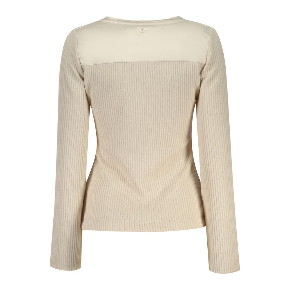 Beige Polyester Women Sweater - ventzia