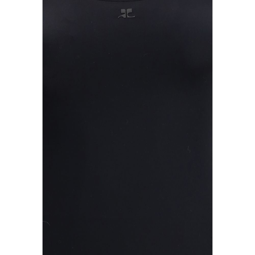 Black Elastane One-Piece Swimsuit - ventzia