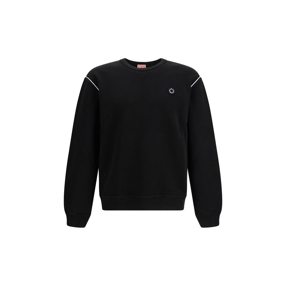 Black Cotton Sweatshirt - ventzia