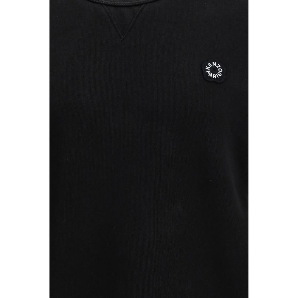 Black Cotton Sweatshirt - ventzia