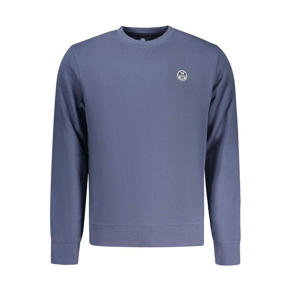 Blue Cotton Men Sweatshirt - ventzia