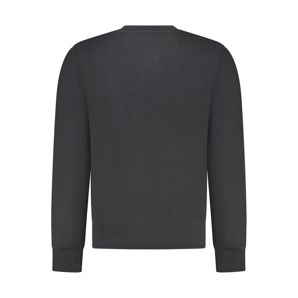 Black Cotton Men Sweatshirt - ventzia